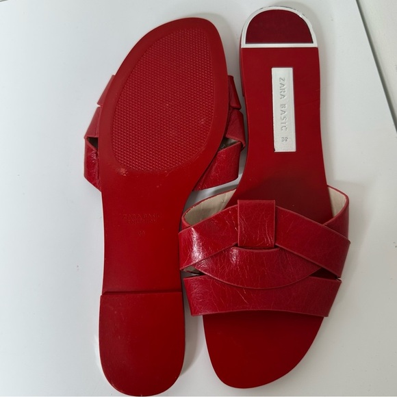 Zara basic women’s red sandals size 39 - Picture 12 of 15